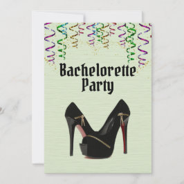 Grönt Bachelorette Party-inbjudan med OSA Info Inbjudningar