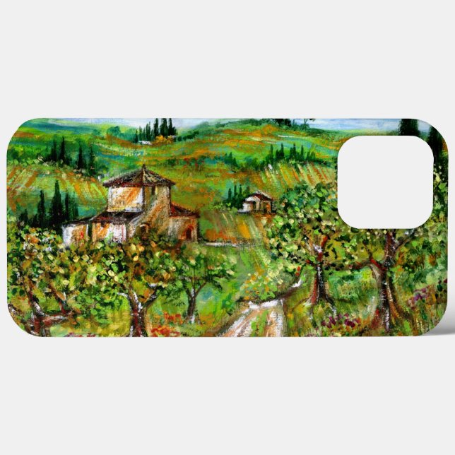 GRÖNT BACKE OCH OLIV TRÄD I TUSCANY LANDSCAPE (Baksida (horisontell))