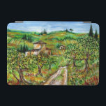 GRÖNT BACKE OCH OLIV TRÄD I TUSCANY LANDSCAPE iPad MINI SKYDD<br><div class="desc">TuscaToscananskt landskap, färgstarkt, vibrerande skönhet på den italienska landsbygden och fält,  contemporary akrylmålning i ljust gult, grönt, orange, brun, blått, vit färg på canvas 2008 Tuscany-Italien . Akrylikmålning på canvas av Bulgan Lumini (c)</div>