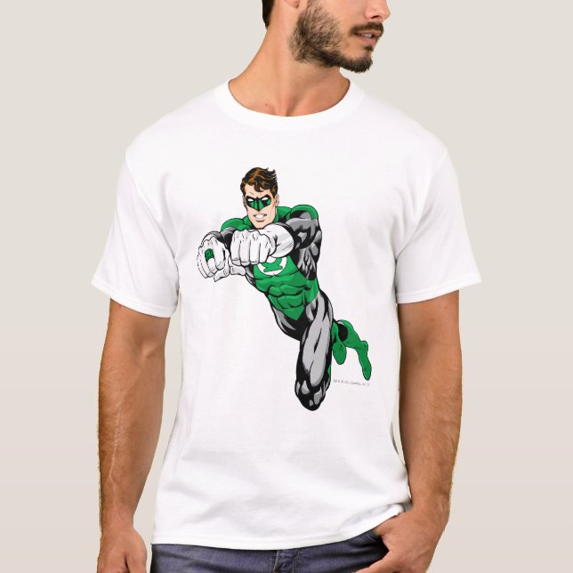 Grönt - båda armarna framåt t shirt (Framsida)
