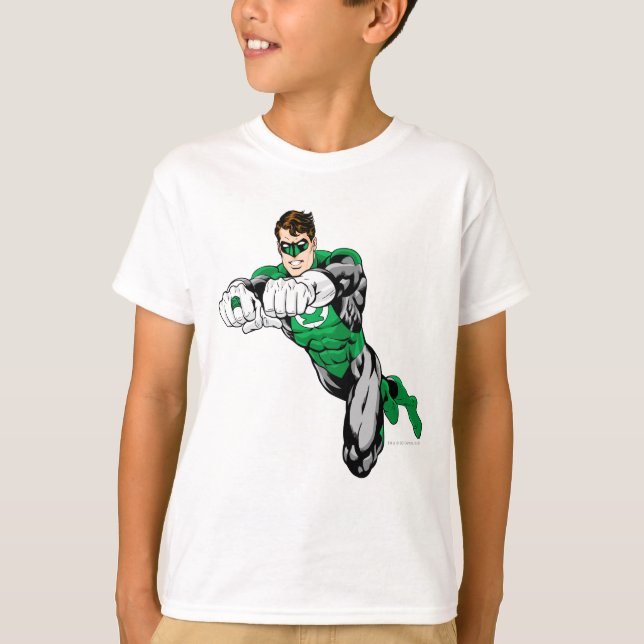 Grönt - båda armarna framåt tee shirt (Framsida)