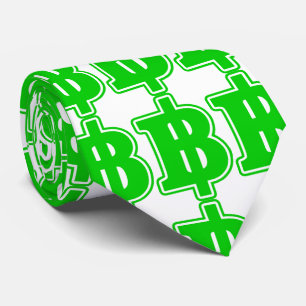 GRÖNT BAHT SIGN ฿ Thailands valuta ฿ Slips