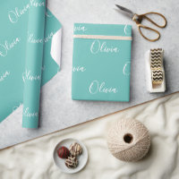 Grönt Bakgrund Namn Girly Wrapping