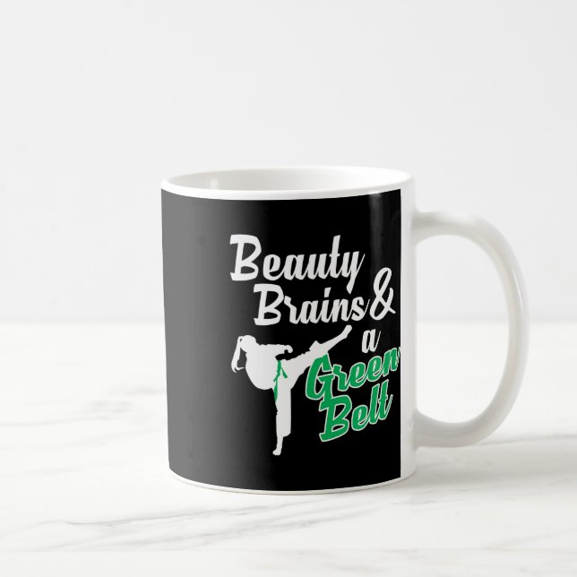 Grönt Bälte Taekwondo Martial Arts Funny Judo Quot Kaffemugg (Höger)