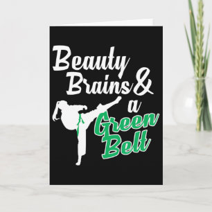 Grönt Bälte Taekwondo Martial Arts Funny Judo Quot Kort