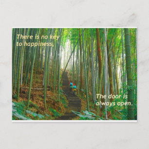 Grönt Bamboo Forest Vykort