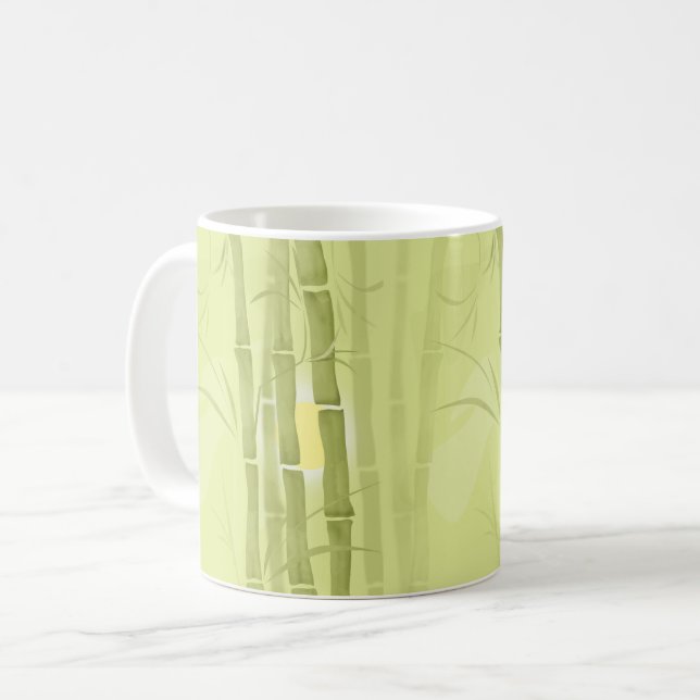 Grönt bamboo kaffemugg (Framsida vänster)