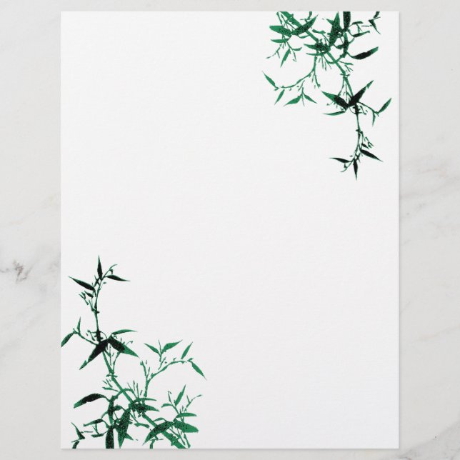 Grönt Bamboo Letterhead (Framsida)