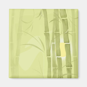 Grönt bamboo magnet