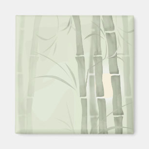 Grönt bamboo magnet