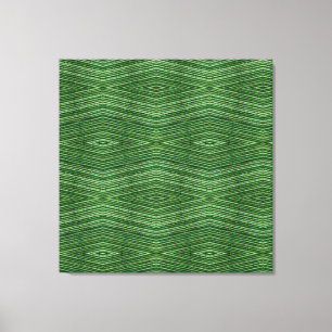 Grönt Bamboo Modern Diamond Mönster Canvastryck