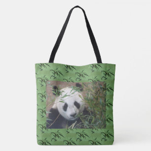 Grönt Bamboo Mönster Tote Bag Tygkasse