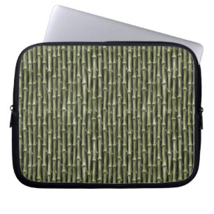 Grönt Bamboo Nature Mönster Laptop Sleeve