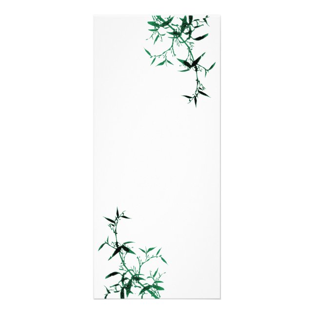 Grönt Bamboo-rackkort Reklamkort (Framsidan)