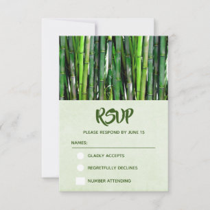 Grönt Bamboo Stalks Nature Photography Birthday OSA Kort