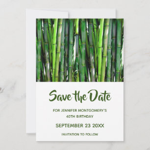 Grönt Bamboo Stalks Nature Photography Birthday Spara Datumet