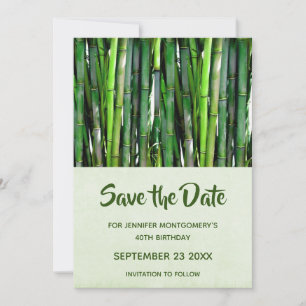 Grönt Bamboo Stalks Nature Photography Birthday Spara Datumet