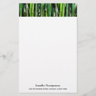 Grönt Bamboo Stalks Nature Photography Brevpapper