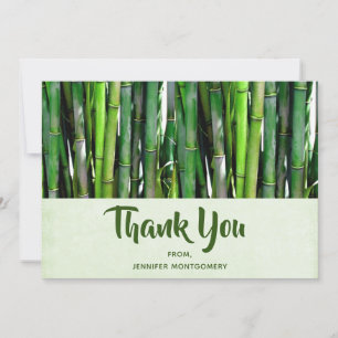 Grönt Bamboo Stalks Nature Photography Tack Kort