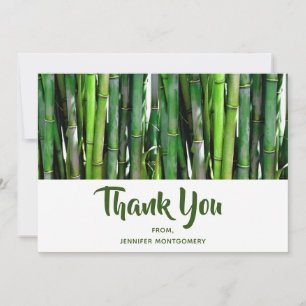 Grönt Bamboo Stalks Nature Photography Tack Kort