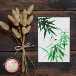 Grönt Bamboo Twig Vykort