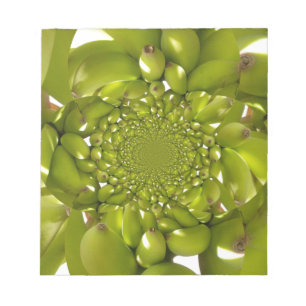 Grönt Banana Kaleidoscope Art Print/Graphic Anteckningsblock