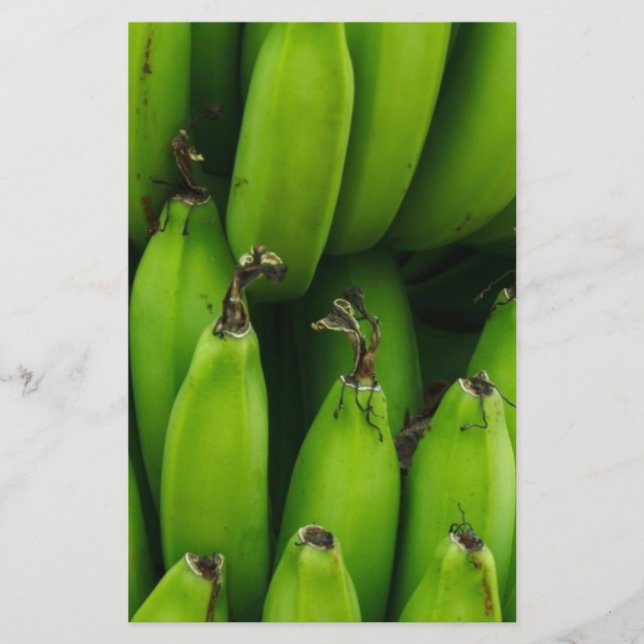Grönt bananfruktmönster brevpapper (Framsida)
