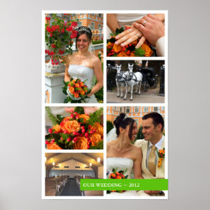 Grönt band 6 multifotokollage keepé poster