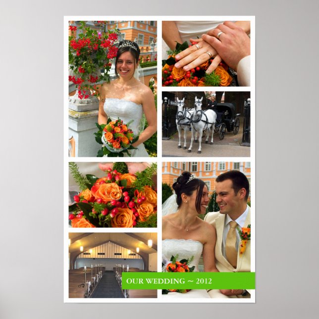 Grönt band 6 multifotokollage keepé poster (Framsidan)