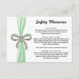 Grönt band diamantbåge Säkerhetsåtgärder Tilläggskort