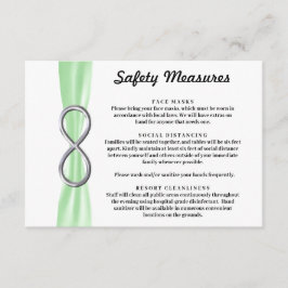 Grönt band Silver Oändlighet Säkerhetsåtgärder Tilläggskort