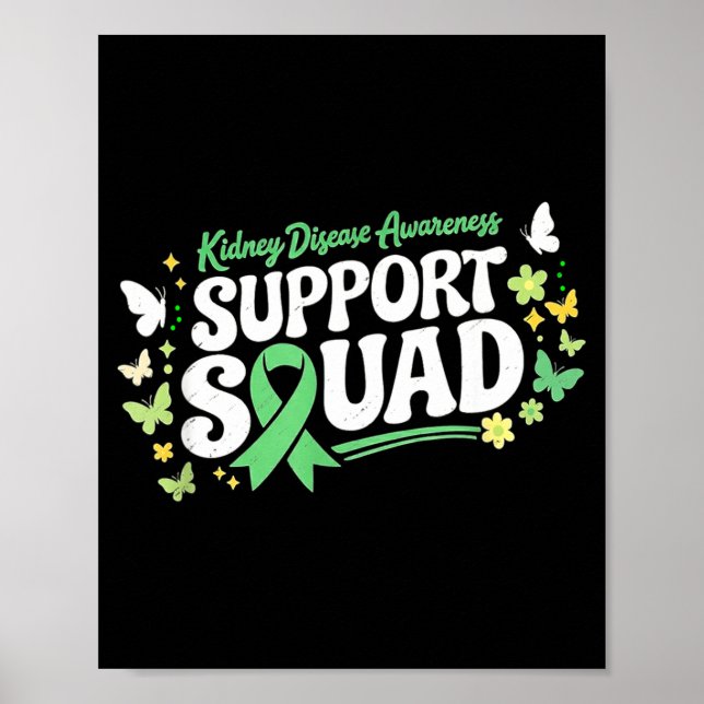 Grönt band stödteam för njursjukdom poster (Framsidan)