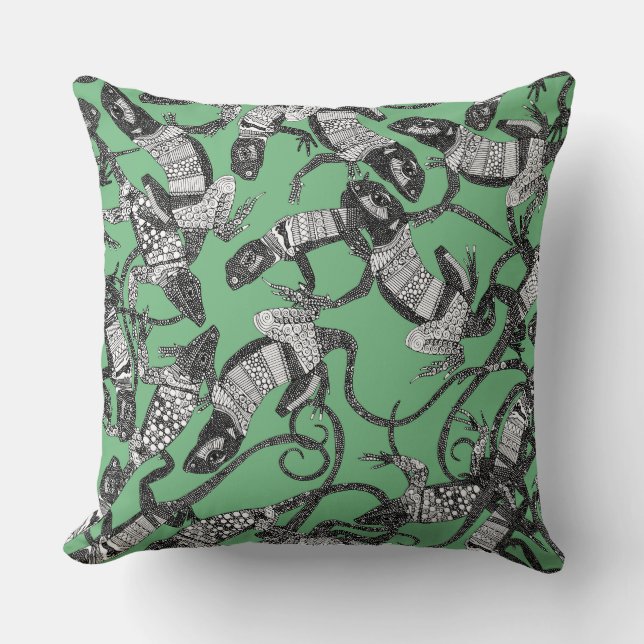 grönt bara i lizards kudde (Framsida)