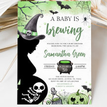Grönt barn bryggs Halloween Baby Shower