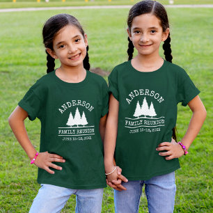 Grönt Barn för Familjeåterförening Rustic Gräs Trä T Shirt