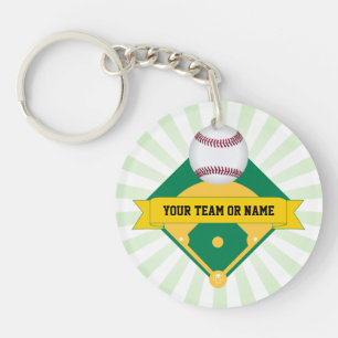 Grönt baseballfält med beställnings- lagnamn