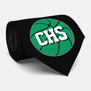 Grönt Basketball Anpassningsbar Team Brev eller Nu Slips