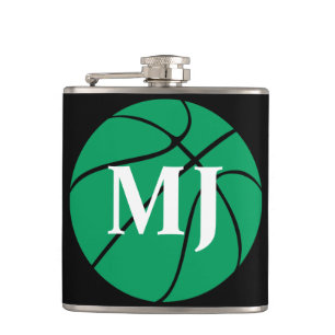 Grönt Basketball Player Anpassningsbar Initialer e Fickplunta