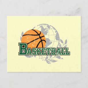 Grönt Basketball-skjortor och -gåvor Vykort