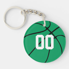 Grönt Basketball Team Player Jersey Number-Nyckelr
