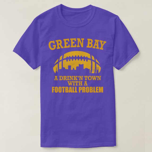 Grönt Bay A Drinkown med problem T Shirt (Design framsida)