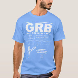 Grönt Bay Austin Straubel Intl Airport GRB T-Shirt