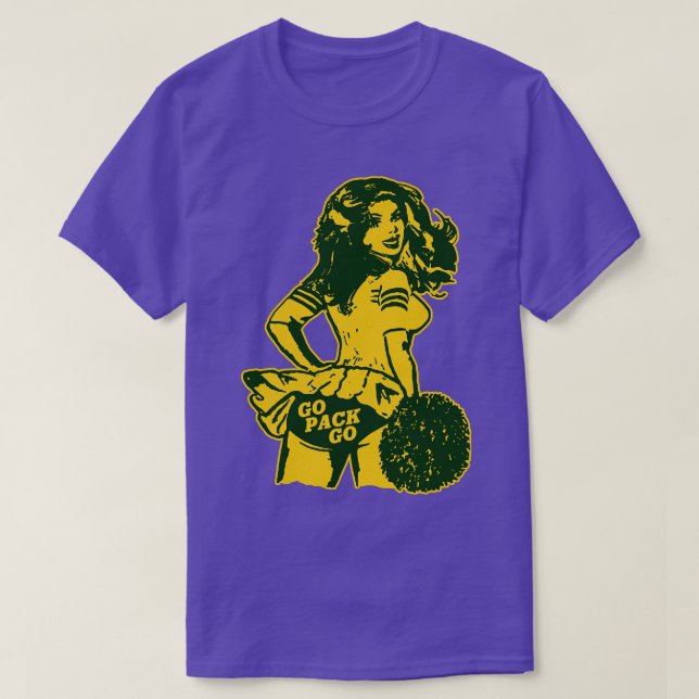 Grönt Bay CheerLedare T Shirt (Design framsida)