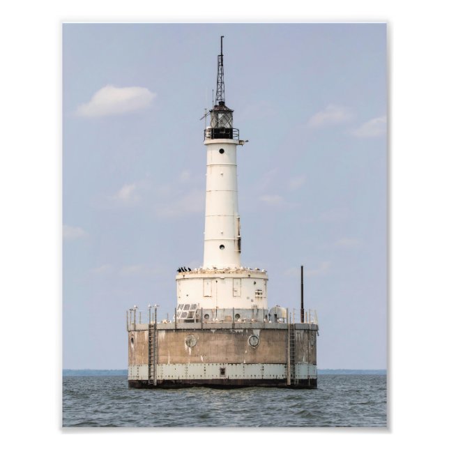 Grönt Bay Harbour Entrance Lighthouse Fototryck (Framsidan)