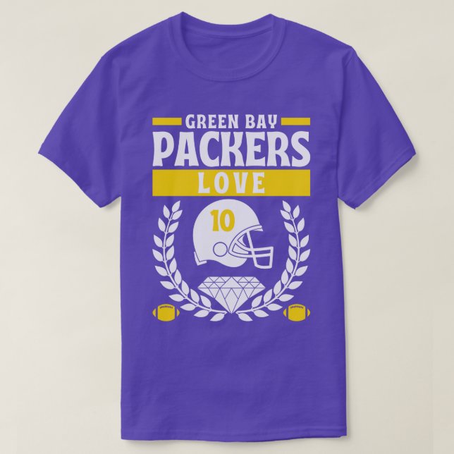 Grönt Bay Packers Kärlek 10 Edition T Shirt (Design framsida)