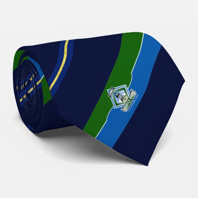 Grönt Bay (Wisconsin) City flagga Neck Tie Slips (Rullad)