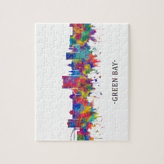 Grönt Bay Wisconsin Skyline Pussel (Vertikal)