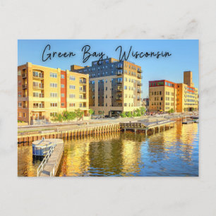 Grönt Bay Wisconsin-vykort Vykort