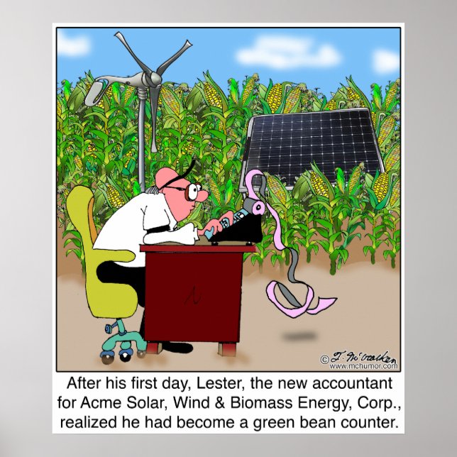 Grönt Bean Counter Poster (Framsidan)