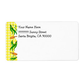 Grönt Bean Gult Checkes Land-skeppningsetiketter Fraktsedel